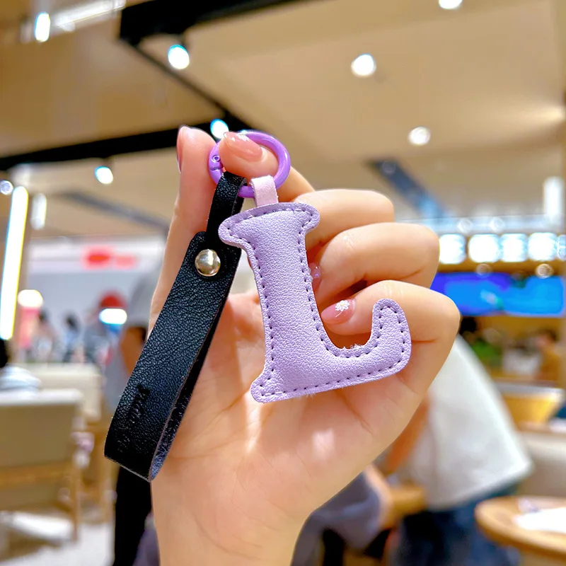 A to Z PU Leather Initial Lett - Monogram Keychain Leather recension och pris