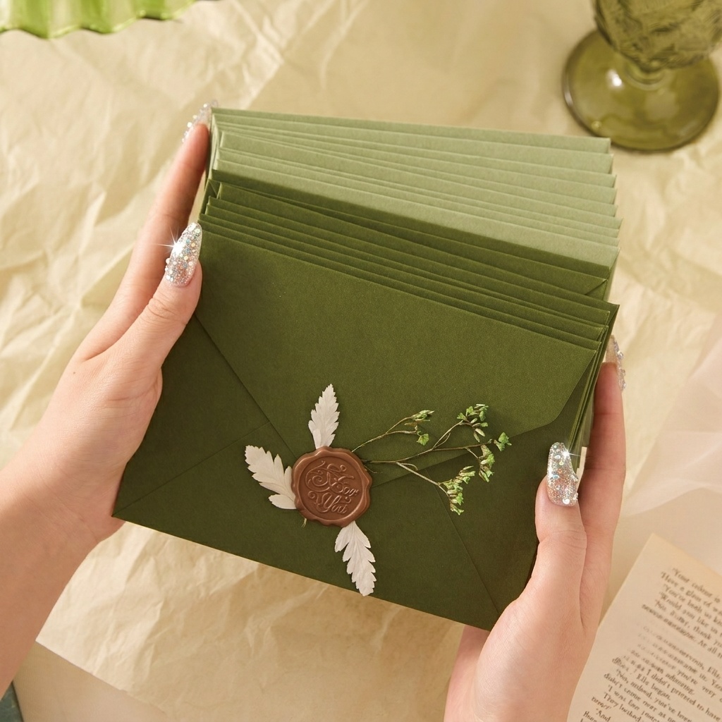 20/50 Pcs Avocado Romantic Env - Wax Seal Letter Kit recension och pris