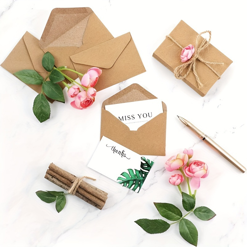 50/100pcs Kraft Paper Envelope - Wax Seal Letter Kit recension och pris