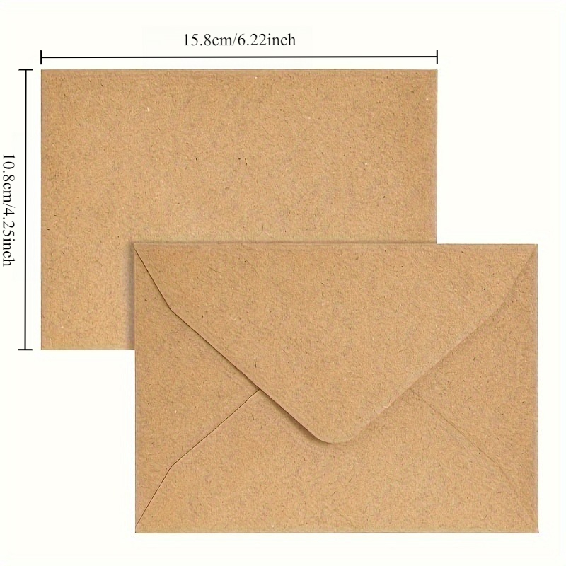 50/100pcs Kraft Paper Envelope - Wax Seal Letter Kit recension och pris