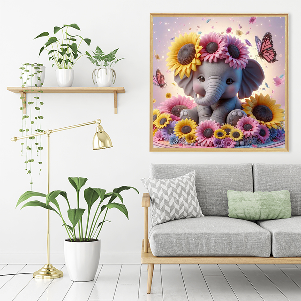 Evershine Elephant Diamond Pai - Photo Mosaic Print recension och pris