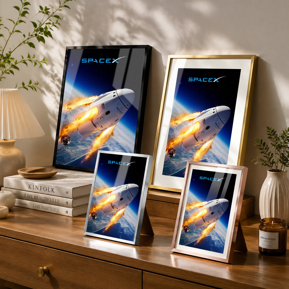 Spacex Dragon Capsule Reentry  - Custom Map Poster recension och pris